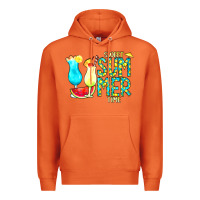 Carrot sweet summer time turquoise yellow Premium Hoodie - CowCowDesign