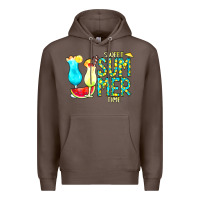 Coffee sweet summer time turquoise yellow Premium Hoodie - CowCowDesign