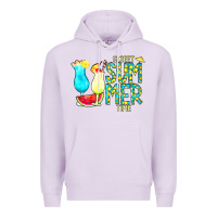 Lilac sweet summer time turquoise yellow Premium Hoodie - CowCowDesign