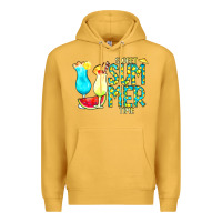 Mustard sweet summer time turquoise yellow Premium Hoodie - CowCowDesign