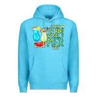 Ocean Blue sweet summer time turquoise yellow Premium Hoodie - CowCowDesign