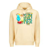 Pina Colada sweet summer time turquoise yellow Premium Hoodie - CowCowDesign