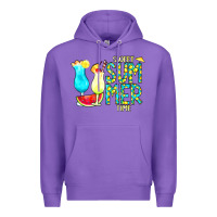 Purple sweet summer time turquoise yellow Premium Hoodie - CowCowDesign