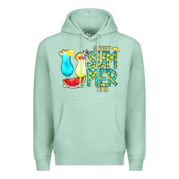 Seafoam sweet summer time turquoise yellow Premium Hoodie - CowCowDesign