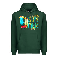 Sports Green sweet summer time turquoise yellow Premium Hoodie - CowCowDesign