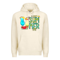 Sweet Summer Time Turquoise Yellow Premium Hoodie | Teevron