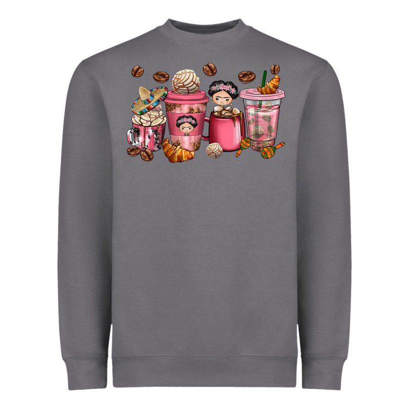 Cafecito Y Chisme Coffee Cups Heavyweight Sweatshirt by texasbilliewilder | Teevron