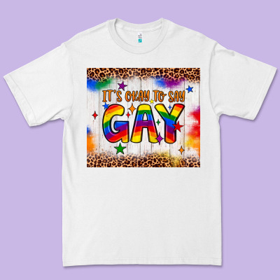 It's Okay To Say Gay Tumbler Premium Tee Designed By Jahusdesignshop