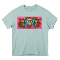 Arona western baby boer goat pink flowers serape leopard pink glitter patter Heavy Core Tee - BarkalooDesign