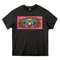 Asphalt western baby boer goat pink flowers serape leopard pink glitter patter Heavy Core Tee - BarkalooDesign