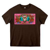 Chocolate Brown western baby boer goat pink flowers serape leopard pink glitter patter Heavy Core Tee - BarkalooDesign