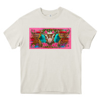 Cream western baby boer goat pink flowers serape leopard pink glitter patter Heavy Core Tee - BarkalooDesign