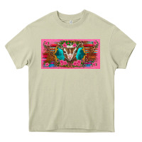 Mossy western baby boer goat pink flowers serape leopard pink glitter patter Heavy Core Tee - BarkalooDesign