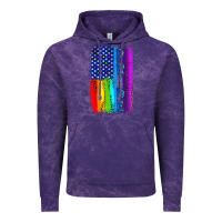 Cloud Purple Pride LGBTQ+ American Flag Vintage Hoodie - BundleAndBundleShop