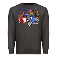 Smoke Western Truck Fourth Of July America Premium Sweatshirt - FaDigitalArtStudio