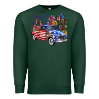 Sports Green Western Truck Fourth Of July America Premium Sweatshirt - FaDigitalArtStudio