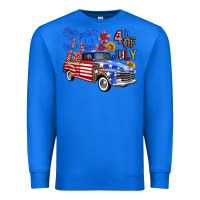 True Royal Western Truck Fourth Of July America Premium Sweatshirt - FaDigitalArtStudio