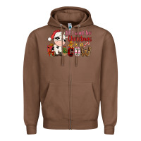Chestnut all want for christmas is a cow Zipper Hoodie - CowGirlArtShop