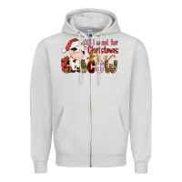 Dove Grey all want for christmas is a cow Zipper Hoodie - CowGirlArtShop