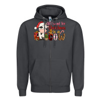 Smoke all want for christmas is a cow Zipper Hoodie - CowGirlArtShop