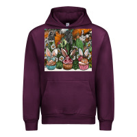 Mauve Wine easter Urban Hoodie - CowhideDigitalArt