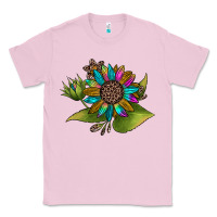 Bubblegum Pink western sunflower Classic Tee - JahusDesignShop