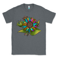 Charcoal Heather western sunflower Classic Tee - JahusDesignShop
