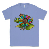 Colony Blue western sunflower Classic Tee - JahusDesignShop