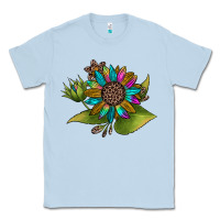 Dusty Blue western sunflower Classic Tee - JahusDesignShop