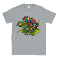 Heather Grey western sunflower Classic Tee - JahusDesignShop