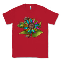 Red western sunflower Classic Tee - JahusDesignShop