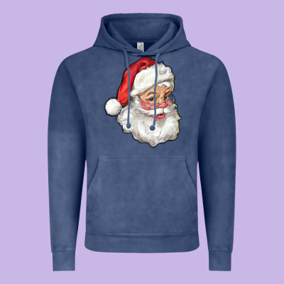 Santa Vintage Hoodie Designed By Ranaportraitstore