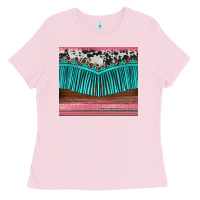 Bubblegum Pink western fringe cowhide leopard Ladies Tee - BarkalooDesign