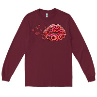 Kiss With Leopard And Hearts Long Sleeve Tee | Teevron