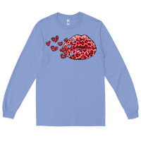 Colony Blue kiss with leopard and hearts Long Sleeve Tee - RanaPortraitStore