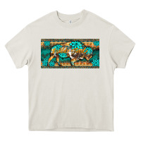 Cream western  bison wild soul turquoise's gemstones  license plate template Heavy Core Tee - BarkalooDesign