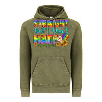 Vintage Olive LGBTQ+ Straight But I Don't Hate Vintage Hoodie - BundleAndBundleShop