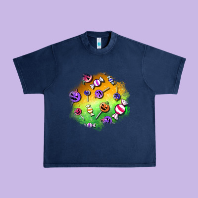 Halloween Candy Patches Urban Heavy Tee Designed By Bundleandbundleshop
