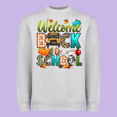 Welcome Back To School Fall Heavyweight Sweatshirt Designed By Texasbilliewilder