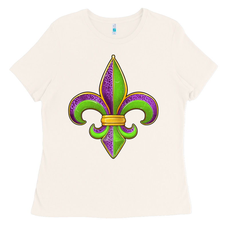 Mardi Gras Fleur De Lis Leopard Ladies Tee by Jasminsmagicworld | Teevron