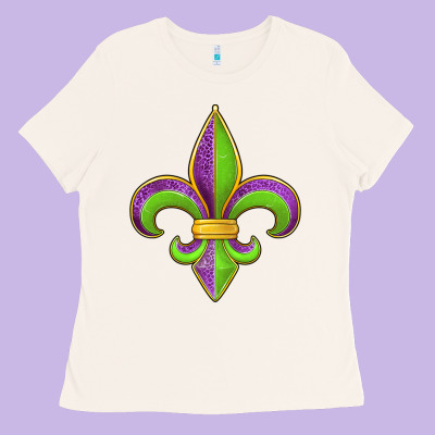 Mardi Gras Fleur De Lis Leopard Ladies Tee Designed By Jasminsmagicworld