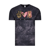 Cloud Black peace love chihuahua Vintage Tee - JahusDesignShop