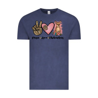 Vintage Denim peace love chihuahua Vintage Tee - JahusDesignShop
