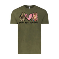 Vintage Olive peace love chihuahua Vintage Tee - JahusDesignShop