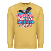 Antique Gold American heart southern soul 4th of july Premium Sweatshirt - FaDigitalArtStudio