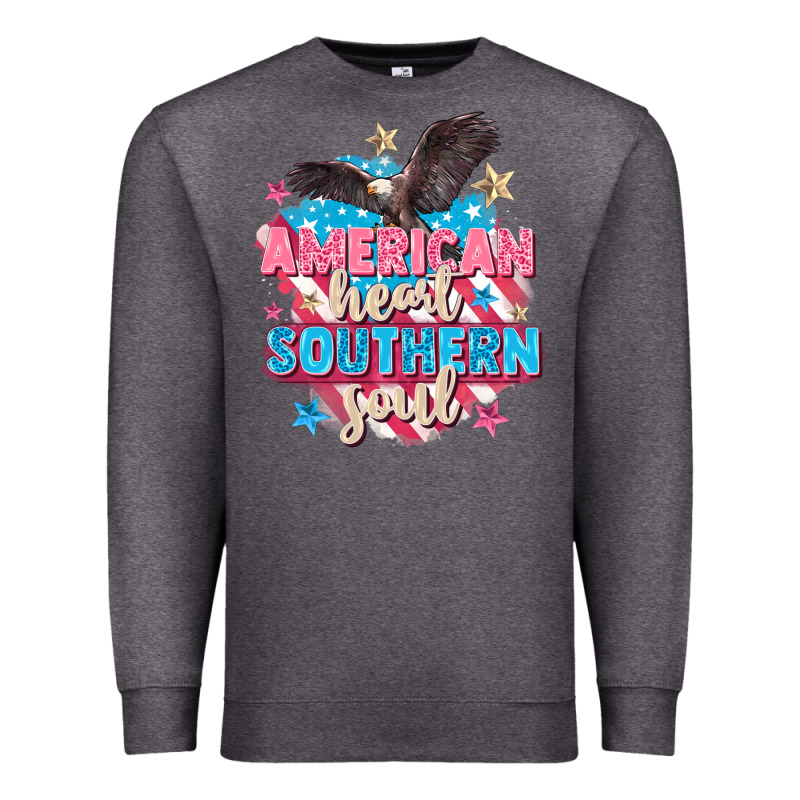 American Heart Southern Soul 4th Of July Premium Sweatshirt by FaDigitalArtStudio | Teevron