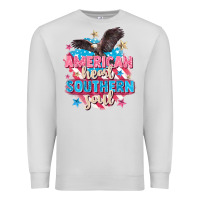 Dove Grey American heart southern soul 4th of july Premium Sweatshirt - FaDigitalArtStudio