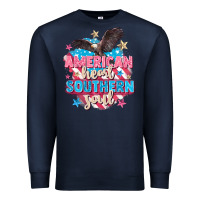 Navy American heart southern soul 4th of july Premium Sweatshirt - FaDigitalArtStudio