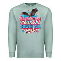 Seafoam American heart southern soul 4th of july Premium Sweatshirt - FaDigitalArtStudio