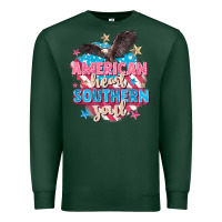 Sports Green American heart southern soul 4th of july Premium Sweatshirt - FaDigitalArtStudio